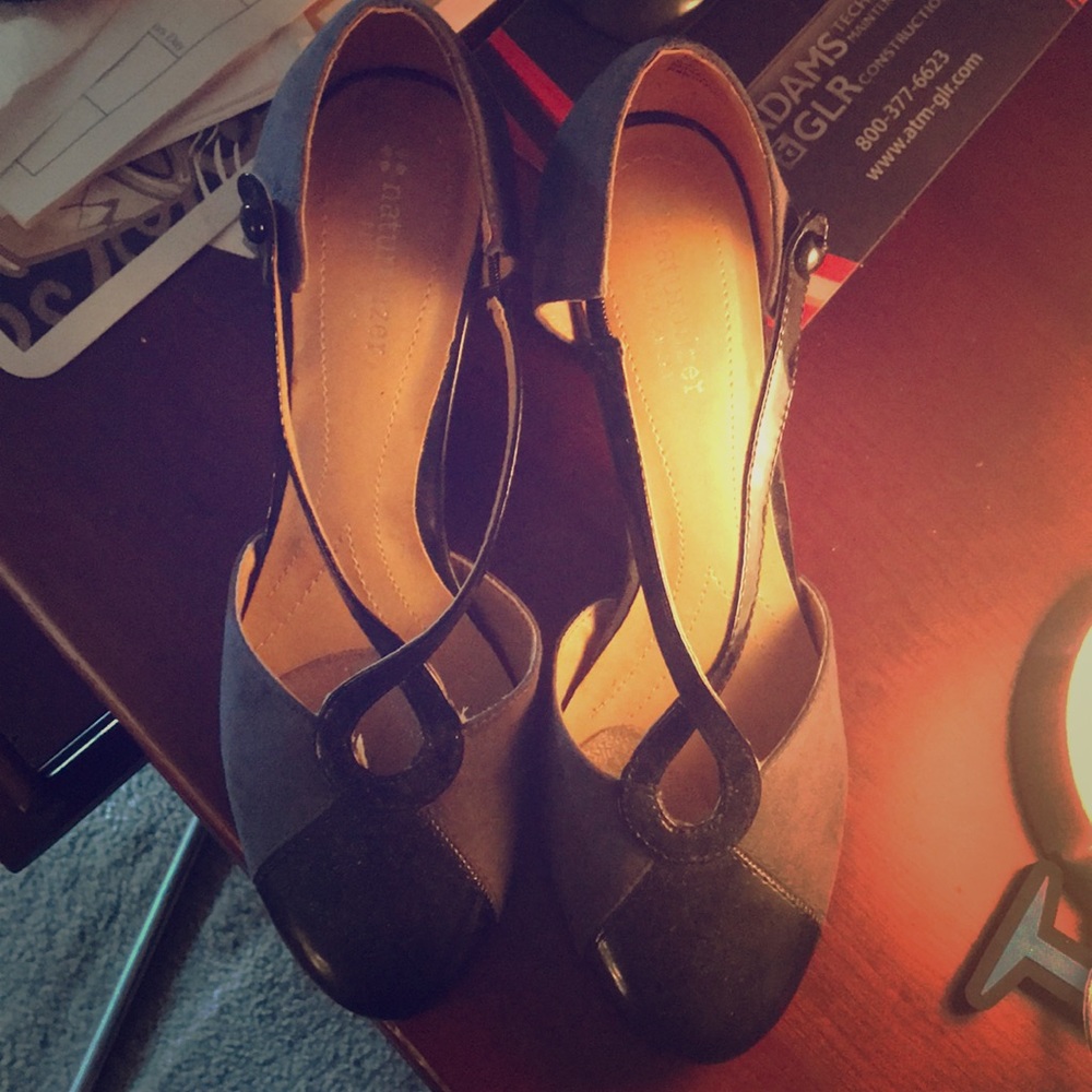 Women’s suede with leather toes and heels